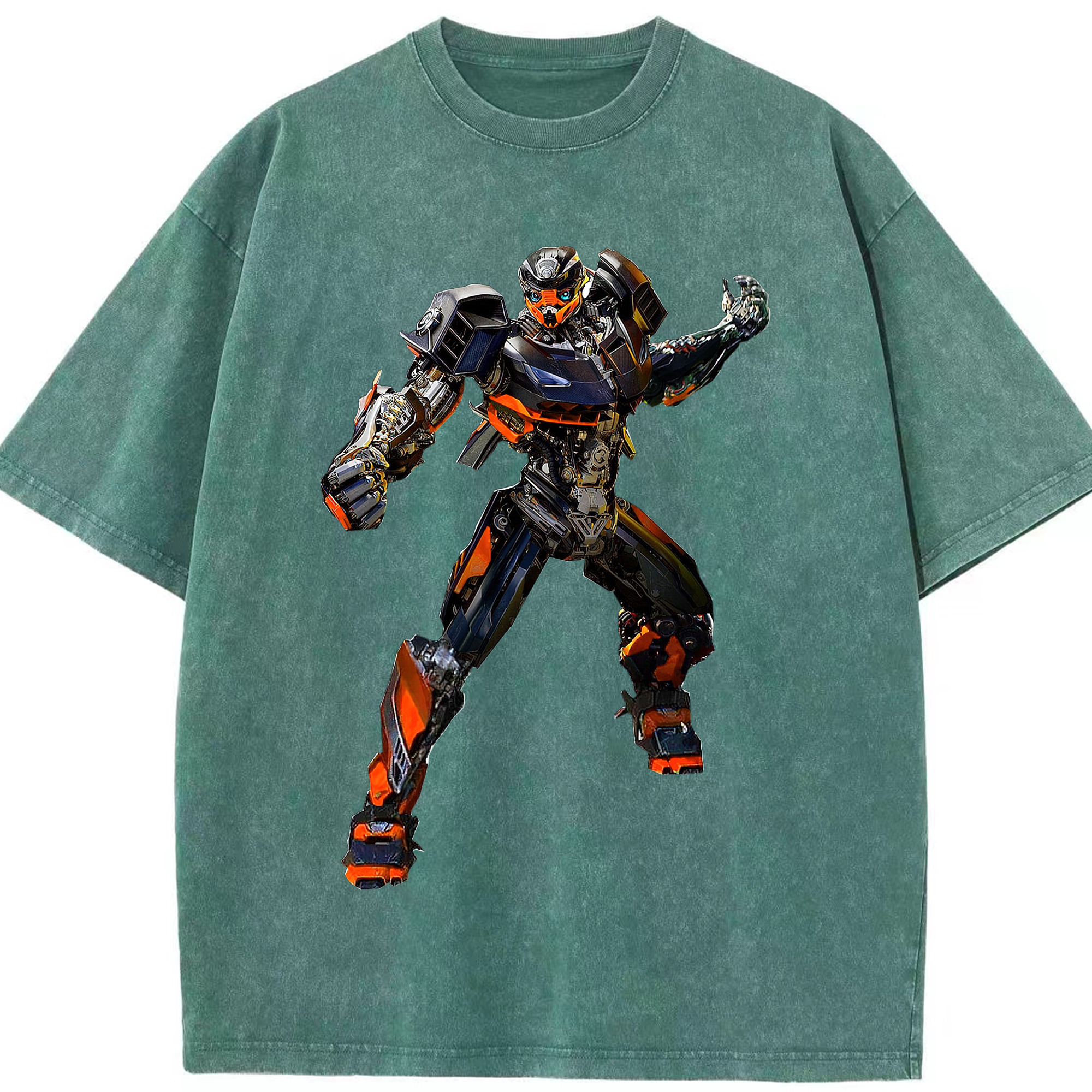 （画像用）  綿100% ヴィンテージ風 半袖Tシャツ（フロントプリント）